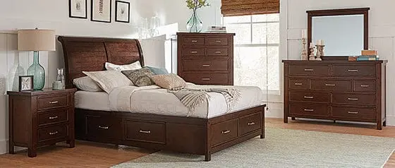 Barstow Pinot Noir Queen Storage Bed – Space-Saving Bed Frame With Integrated Drawers 1