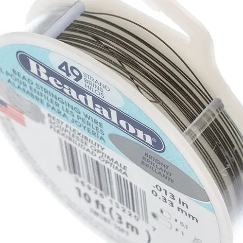 Beadalon 0.013-Inch 49-Strand Stainless Steel Bright Stringing Wire – 10 Feet 1