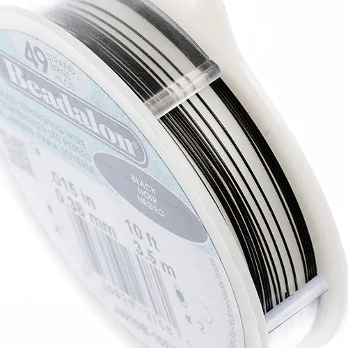 Beadalon 0.015-Inch 49-Strand Black Stainless Steel Jewelry Wire – 10 Feet 1