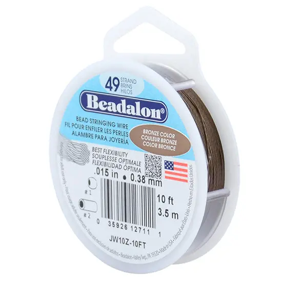 Beadalon 0.015-Inch 49-Strand Bronze Stainless Steel Jewelry Wire – 10 Feet 1