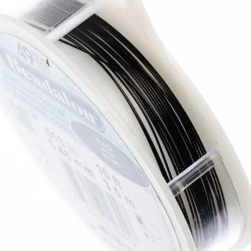 Beadalon 0.018-Inch 49-Strand Black Stainless Steel Jewelry Wire – 10 Feet 1