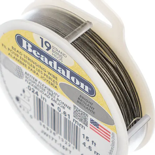 Beadalon 0.024-Inch 19-Strand Stainless Steel Bright Stringing Wire – 15 Feet 1