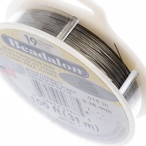 Beadalon 19-Strand Stringing Wire – 100 Ft, Bright Finish 1