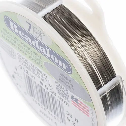 Beadalon 7-Strand Stringing Wire – 0.012 In, 30 Ft, Bright 1