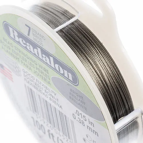 Beadalon 7-Strand Stringing Wire – 0.015 In, 100 Ft, Bright 1