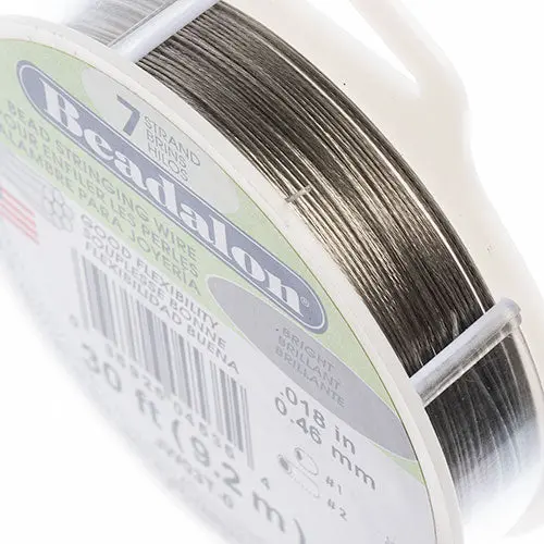 Beadalon 7-Strand Stringing Wire – 0.018 In, 30 Ft, Bright 1