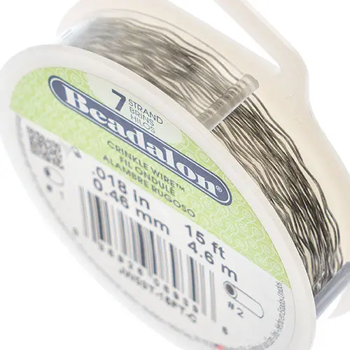Beadalon Crinkle-Texture 7-Strand Wire – 0.018 In, 15 Ft, Bright 1