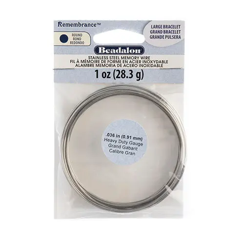 Beadalon Heavy-Duty Memory Wire Bracelet – 1 Oz, 0.91Mm Round, Extra-Bright Finish 1
