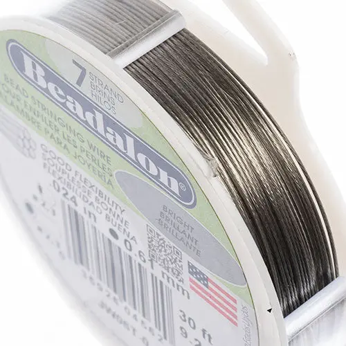 Beadalon Heavy-Gauge 7-Strand Wire – 0.024 In, 30 Ft, Bright 1