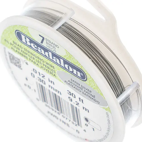 Beadalon Satin Silver 7-Strand Wire – 0.012 In, 30 Ft 1