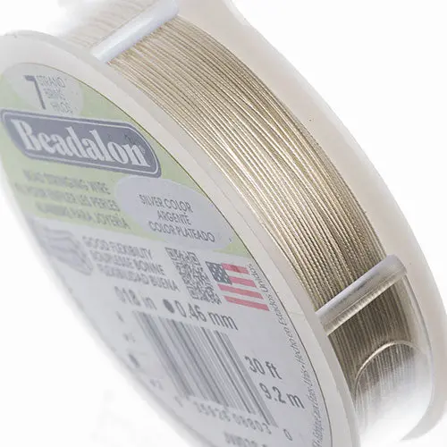 Beadalon Silver-Color 7-Strand Wire – 0.018 In, 30 Ft 1
