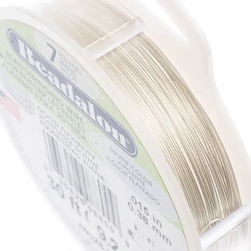Beadalon Silver-Tone 7-Strand Wire – 0.015 In, 30 Ft 1