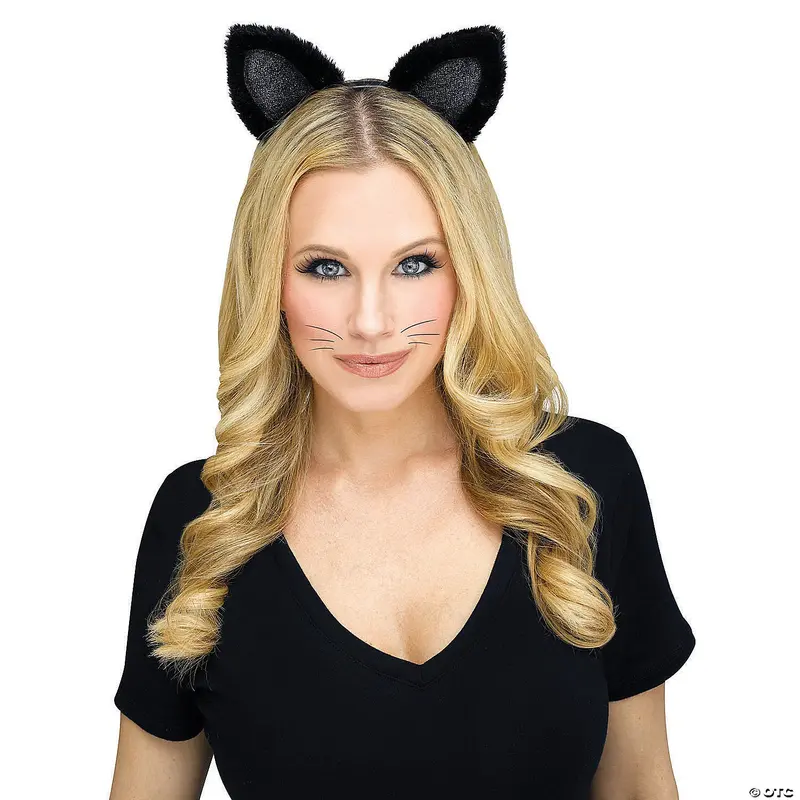 Black Cat Ear Headband – Playful Halloween Accessory 1