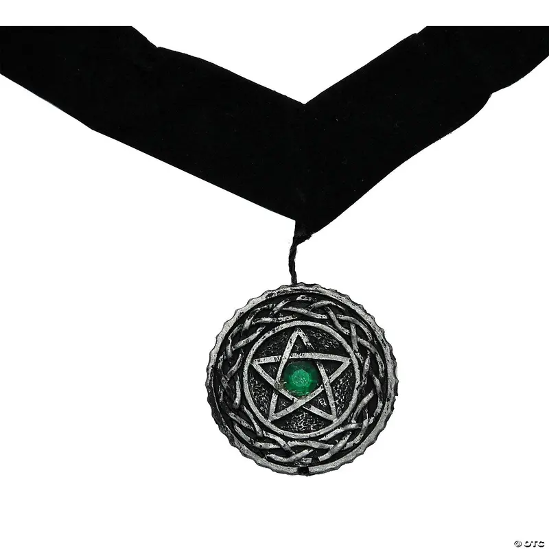 Black Velvet Choker With Pentagram Pendant 1