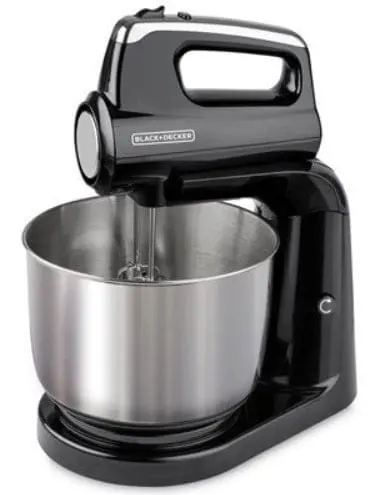 Black+Decker 5-Speed Hand Mixer With Stainless Steel Bowl – Versatile Kitchen Tool For Baking And Meal Prep 1
