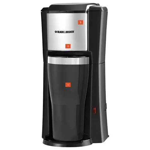 Black+Decker Cm618-La Single-Serve Coffee Brewer – Compact Black Design 1