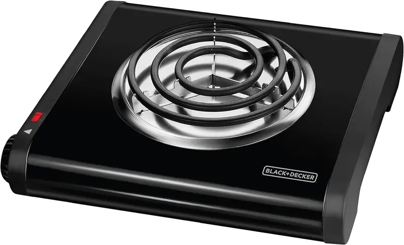 Black+Decker Single Burner Hot Plate – Portable Electric Cooktop With Safety Shut-Off 1
