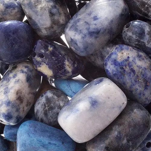 Blue Sodalite & Dyed Jasper Mix – 100G Vibrant Craft Bead Pack 1