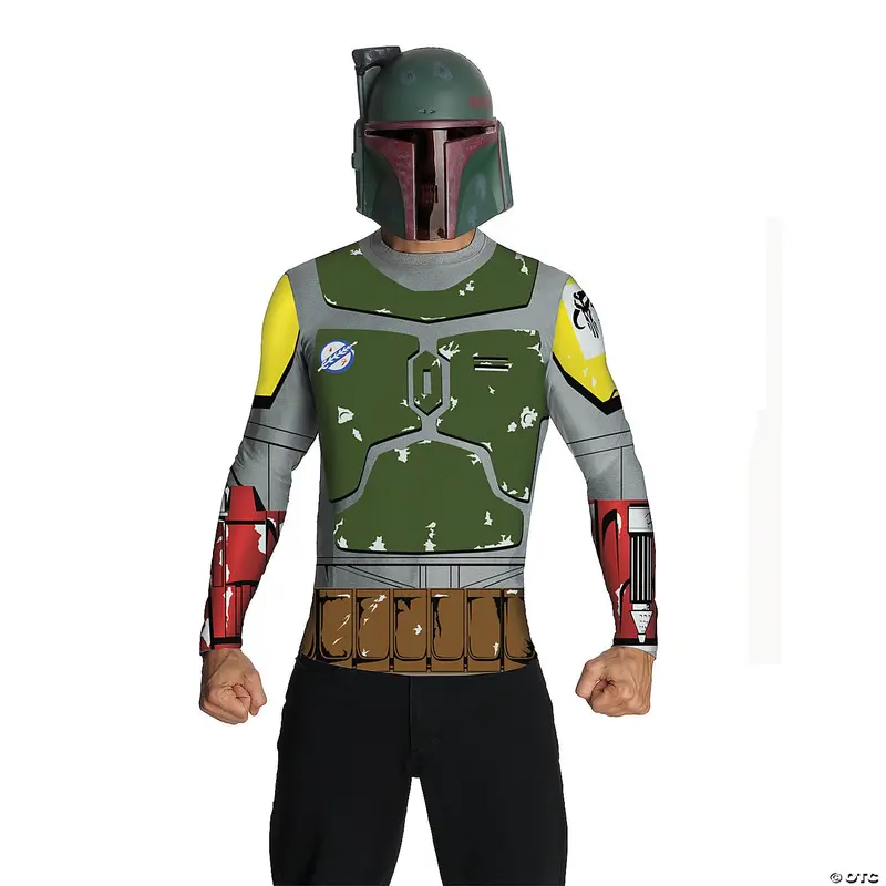 Boba Fett Top And Helmet Costume Kit For Men 1