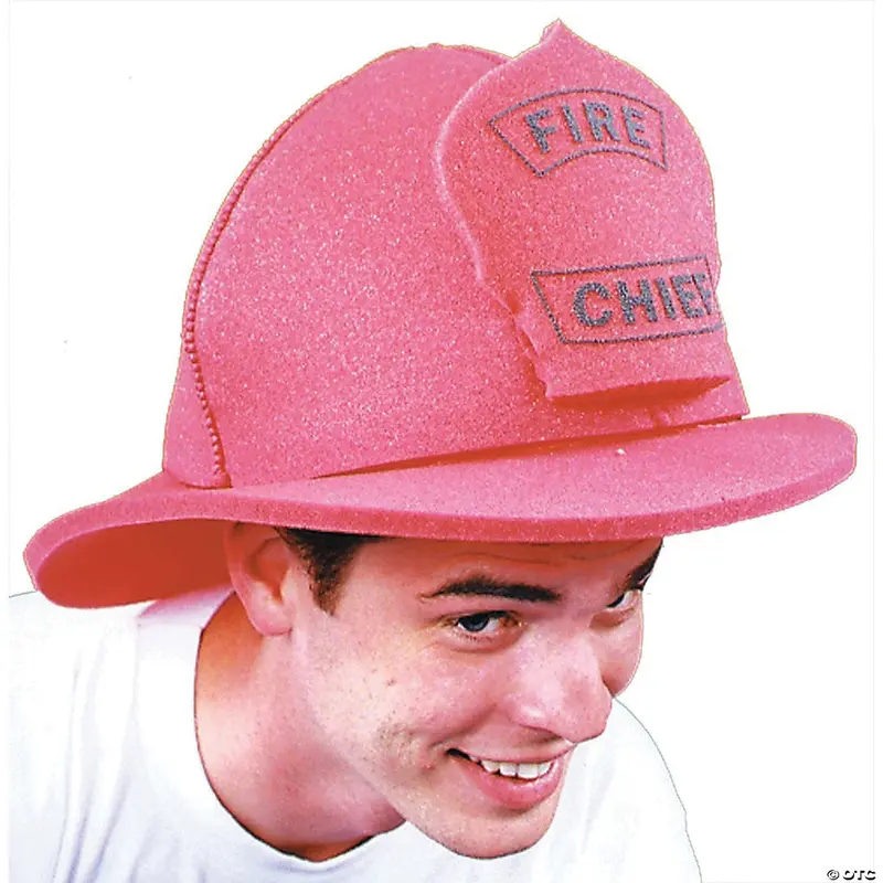 Bold Red Foam Fire Chief Hat For Adults 1