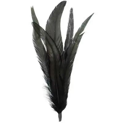 Bronze Cocktail Feather Trim – 23 Cm Length, Sleek Black Accent 1