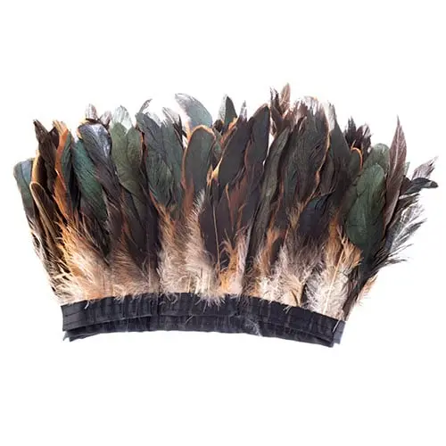 Bronze Coque Feather Strand – 5–8 Inch, 1 Yard Bundle 1