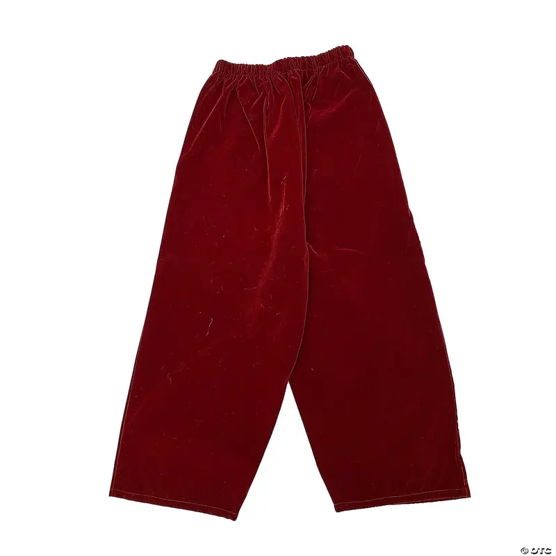 Burgundy Velvet Santa Trousers – Festive Ensemble 1