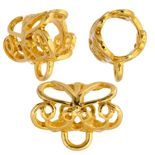 Butterfly Filigree Pendant Bail – 20×12Mm Gold-Tone, Lead- And Nickel-Free 1