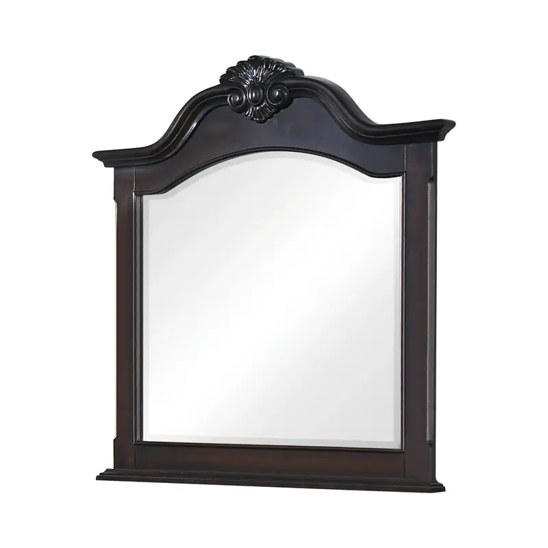 Cambridge Cappuccino Carved Wall Mirror – European-Inspired Accent For Dressers And Entryways 1