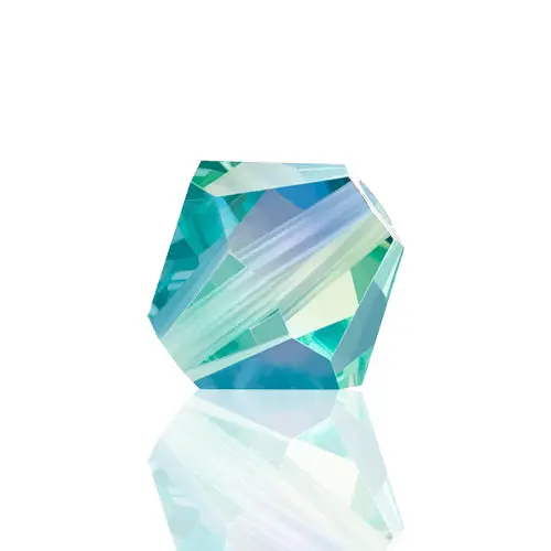 Caribbean Sea Aurora Borealis Czech Crystal Rondell Beads – Preciosa 451-69-302 (2-Pack) 1