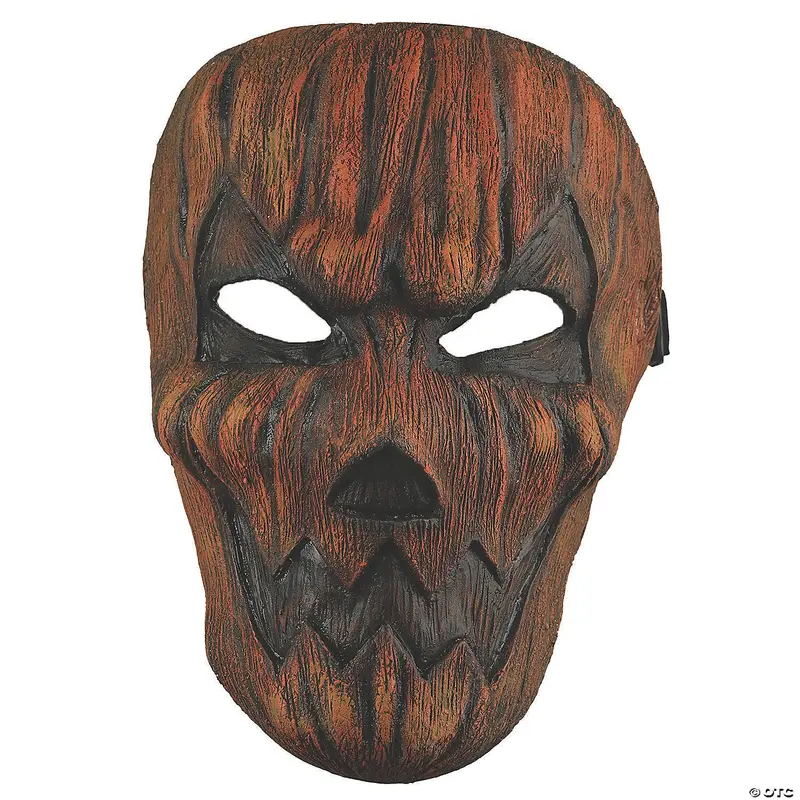 Carved Pumpkin Halloween Mask For Adults 1