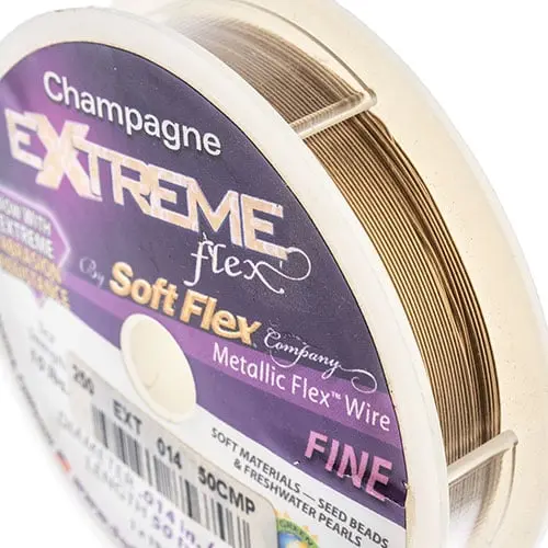 Champagne-Tone 19-Strand Extreme Flex Beading Wire 1