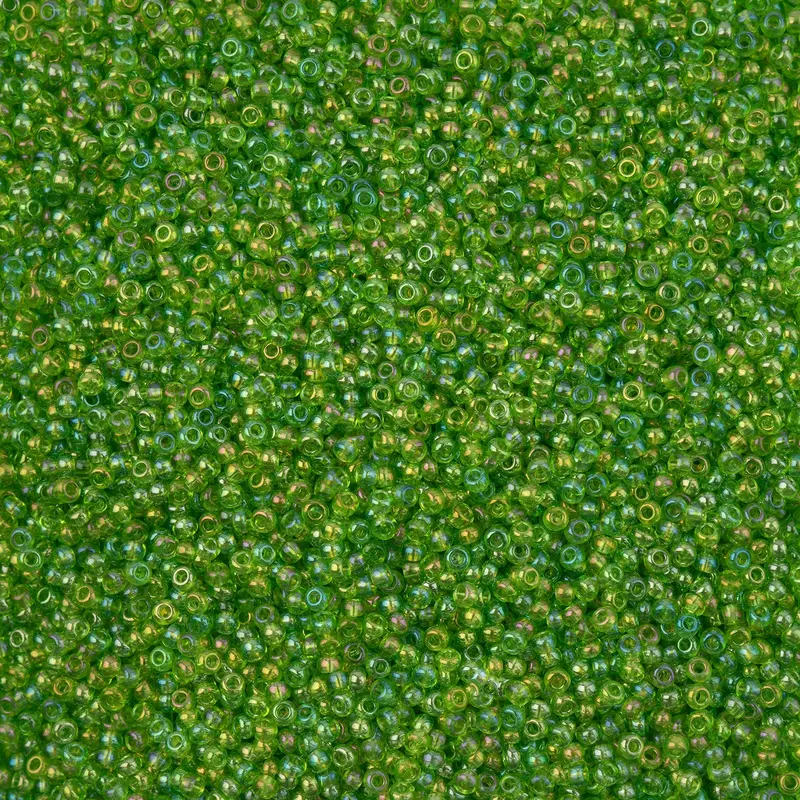 Chartreuse Green Ab Transparent Czech Seed Beads – 23G Vial, Size 11/0 1