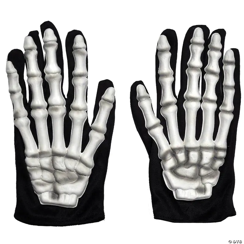 Children'S Skeleton-Print Costume Gloves 1