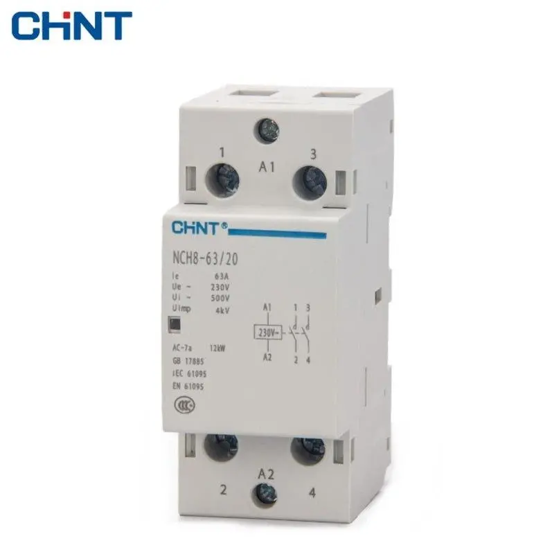 Chint Nch8-63/20 Modular Ac Contactor – 63A, 220–230V Ac, Flexible Contact Arrangements (1No/1Nc Up To 2No/2Nc) 1