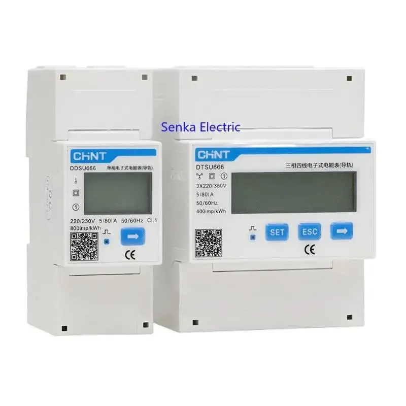 Chint Programmable Multifunction Energy Meter – Measures V/A/W/Kwh/Var, Rs485 Interface, 6A–80A Range 1
