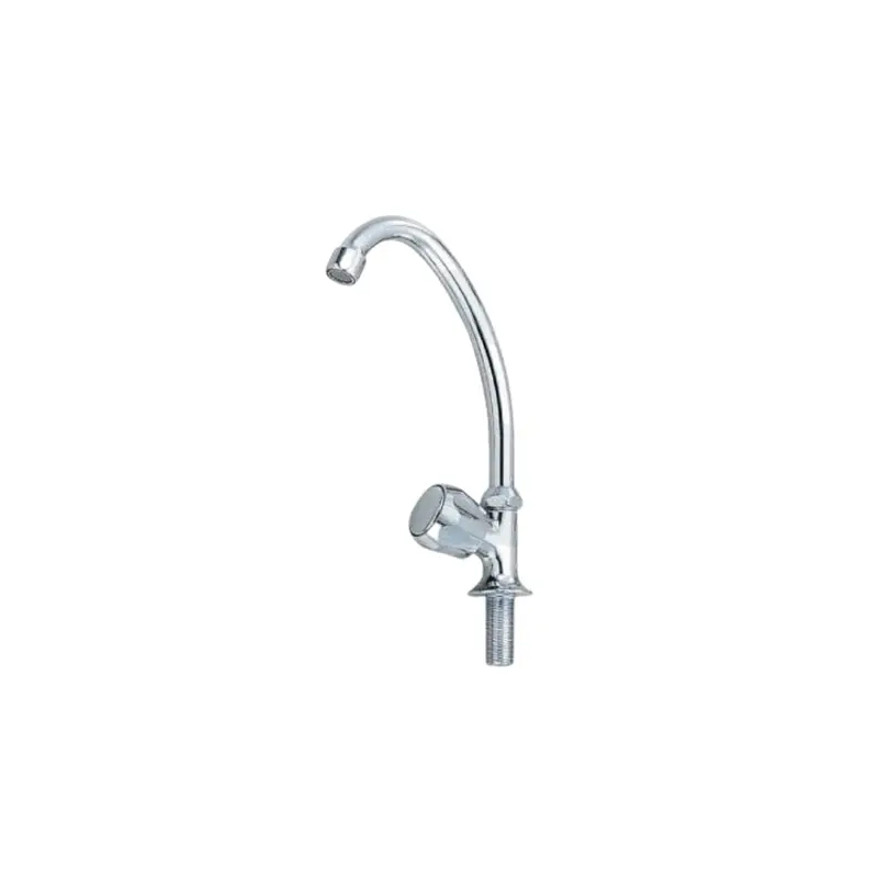 Chrome Goose-Neck Kitchen Tap – 1/2" Inlet With Precise Water Flow Control 1