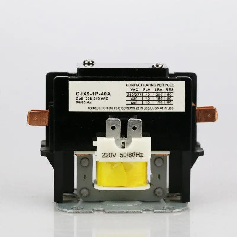 Cjx9 Series Single-Pole Condenser Contactor – 240Vac, 40A, Hvac-Ready 1