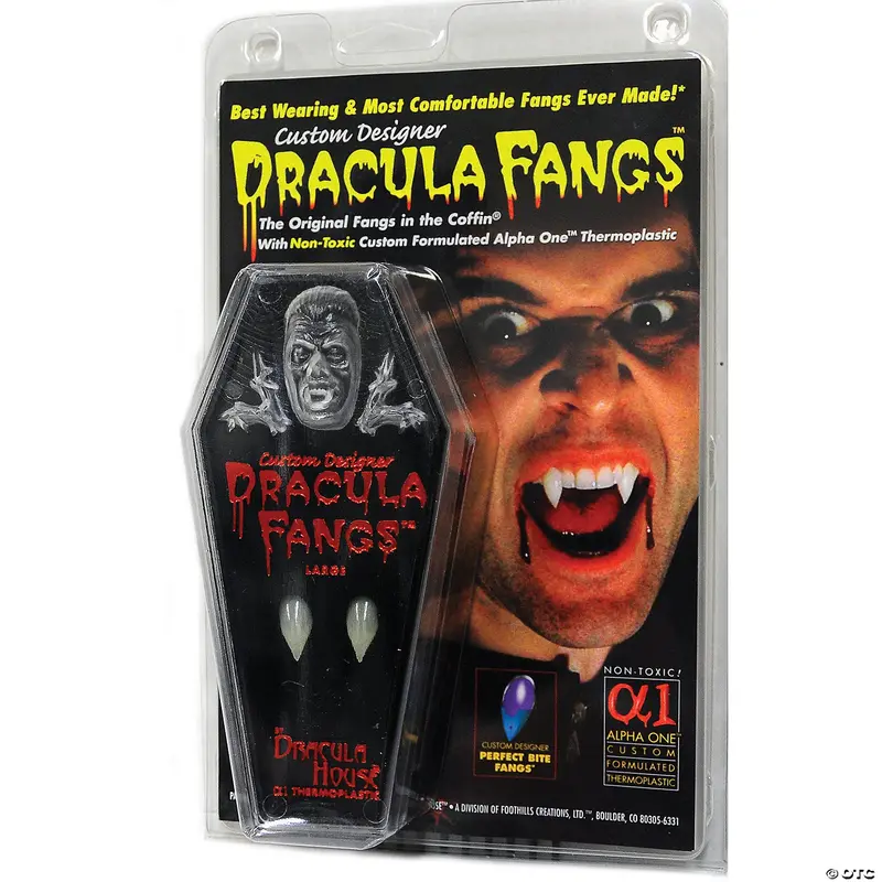 Classic Dracula Fangs – Clamshell Packaging 1