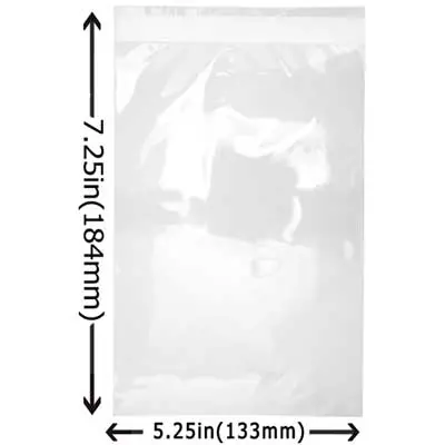 Clear Lip-N-Tape Bag – 5.25" X 7.12" – 1.2 Mil Thickness 1