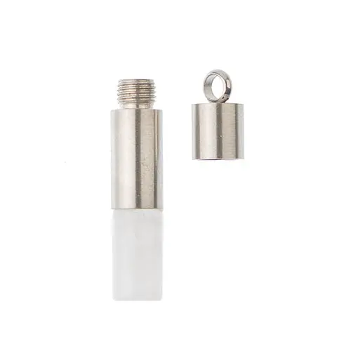 Clear Quartz Aroma Pendant With Stainless Steel Cylinder Top – Semi-Precious Diffuser Jewelry 1