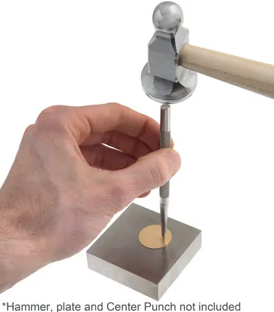 Compact 2.5" × 2.5" × 0.75" Steel Bench Block For Precision Stamping 1