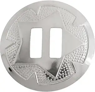 Compact Round Nickel-Finish Concho (28 Mm Diameter) 1