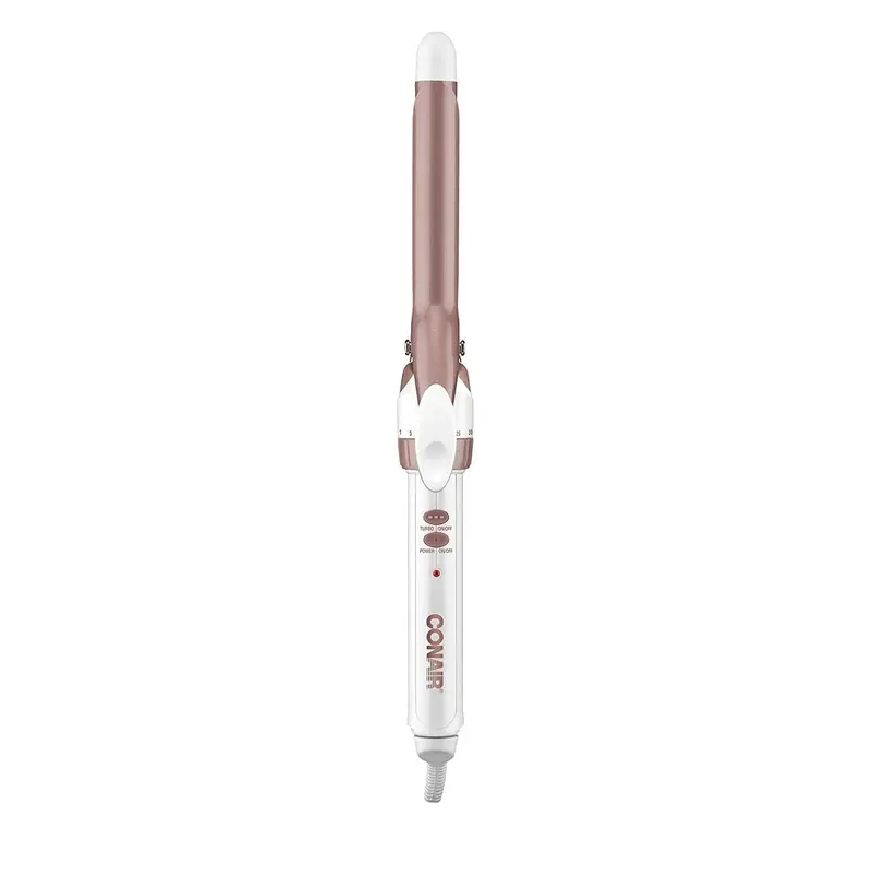 Conair Double Ceramic 3/4" Curling Iron In White & Rose Gold – Even Heat Distribution, Fast Styling, Long-Lasting Curls (C-Cd700Gn) 1