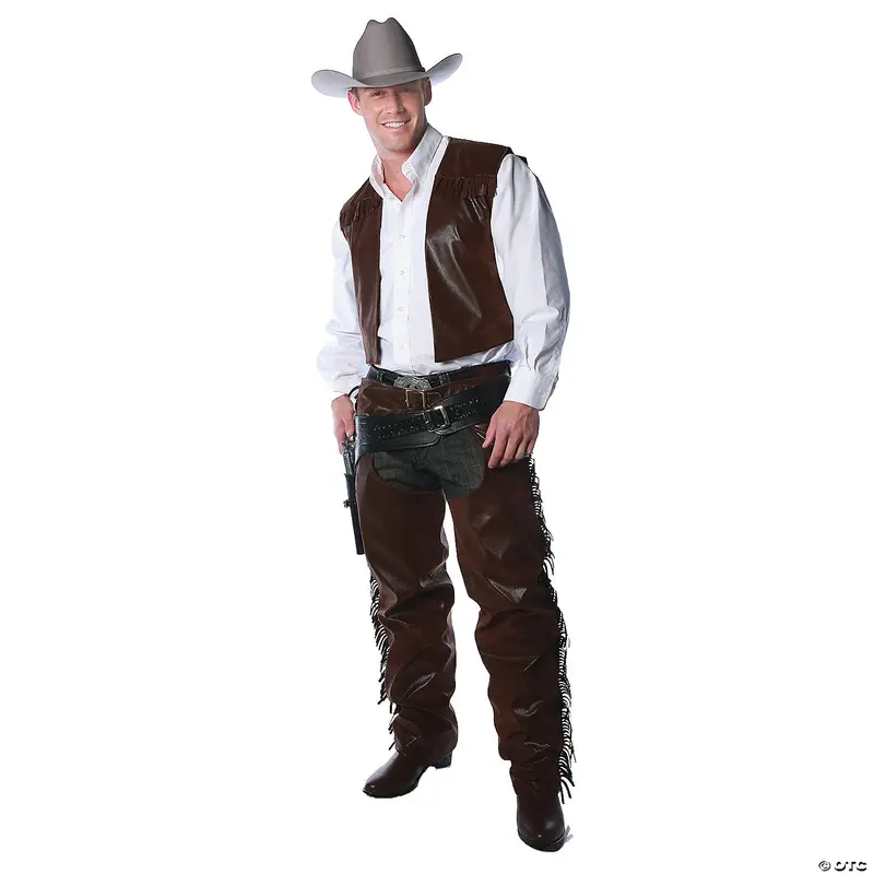 Cowboy Vest And Chaps Costume Set For Men 1
