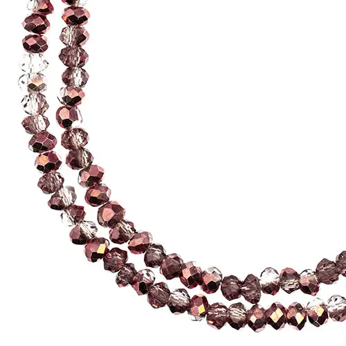 Crystal Lane 1.5X2.5Mm Crystal/Half Copper Iris Transparent Rondelle Beads – 2-Strand 7-Inch Pack (Approx. 246 Pieces) 1