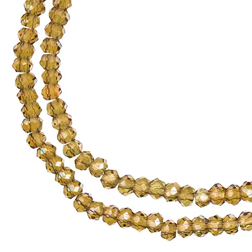 Crystal Lane 1.5X2.5Mm Light Amber/Purple Luster Transparent Rondelle Beads – 2-Strand 7-Inch Pack (Approx. 246 Pieces) 1