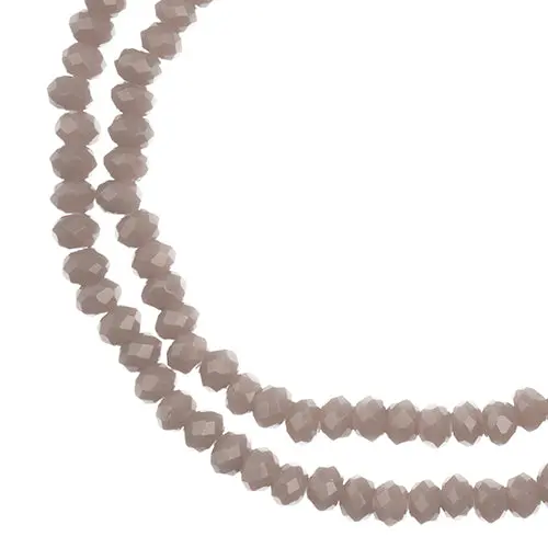 Crystal Lane 1.5X2.5Mm Opaque Grey Rondelle Beads – 2-Strand 7-Inch Pack (Approx. 246 Pieces) 1