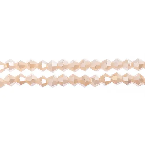 Crystal Lane 4Mm Cream Ab Opaque Bicone Beads – 2-Strand 7-Inch Pack (Approx. 96 Pieces) 1