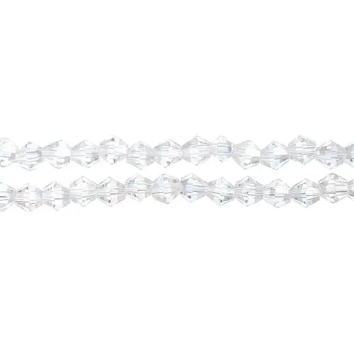 Crystal Lane 4Mm Crystal Ab Transparent Bicone Beads – 2-Strand 7-Inch Pack (Approx. 96 Pieces) 1